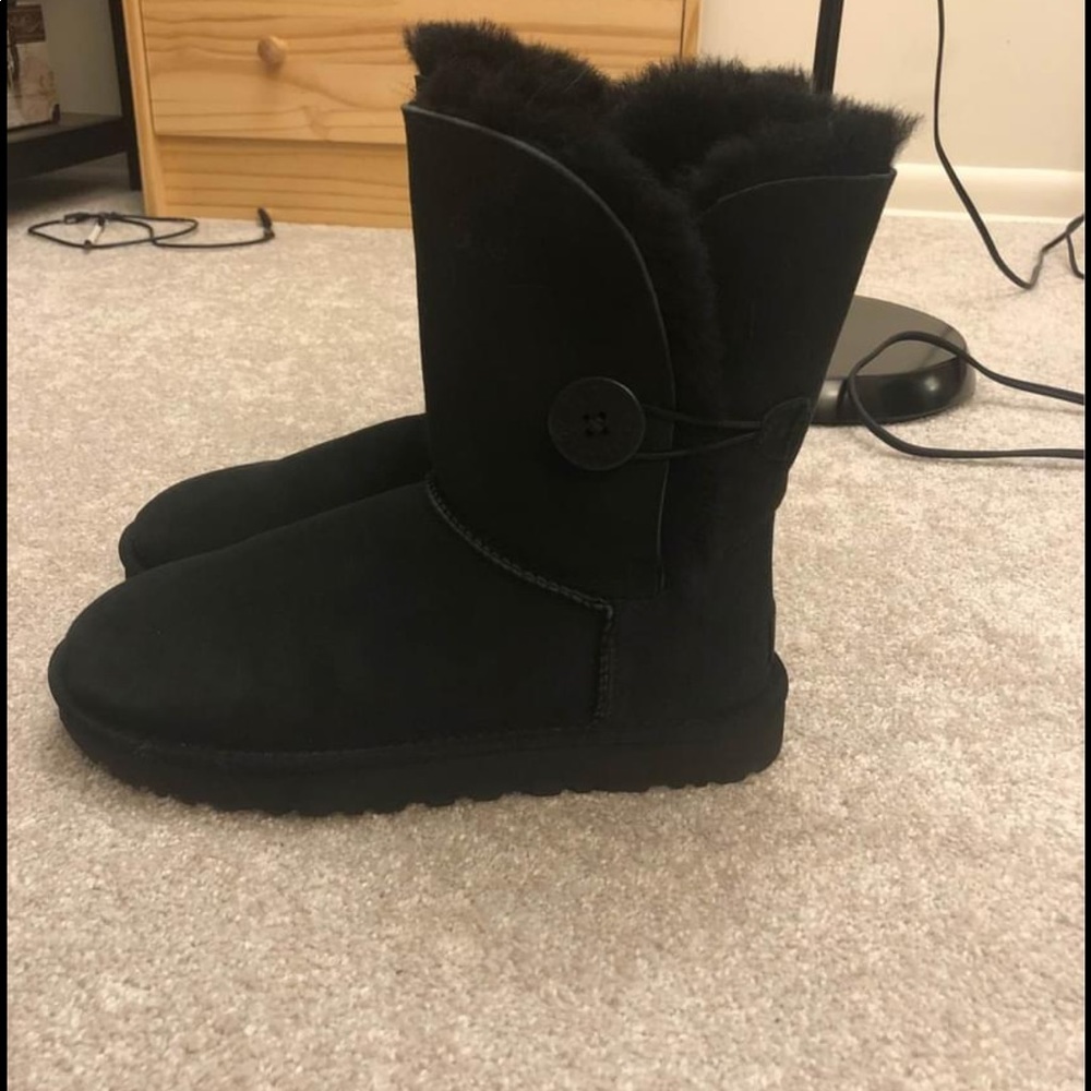 UGG Black Bailey Button Boots